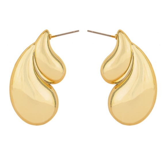 Double Teardrop Textured Earrings - Picture 1 of 1